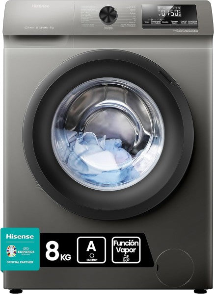 LAVADORA GRIS HISENSE WFQP8014EVMT